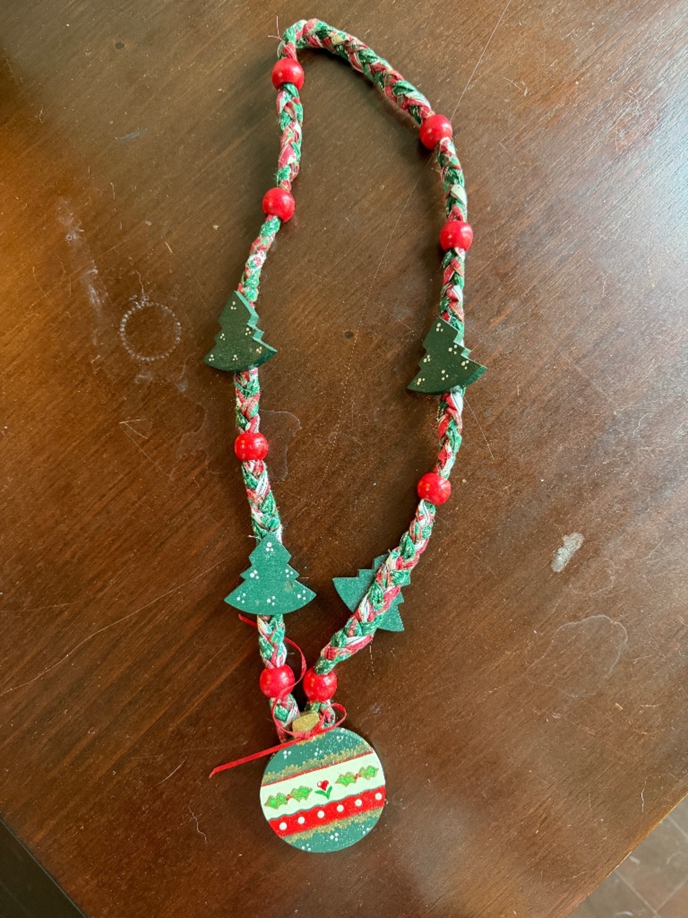 Handcrafted (by Kimberly 1988) Christmas Holiday necklace/decor